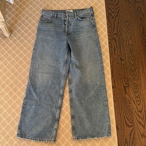 Agolde Ren high rise wide leg  Light Blue Denim Jeans